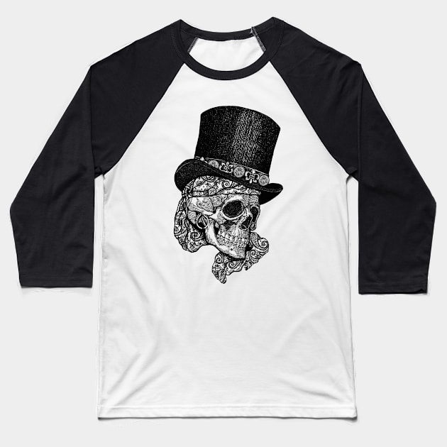 Gypsy Skull Baseball T-Shirt by ZugArt01